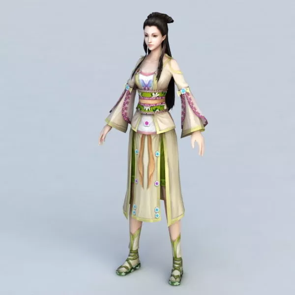 Ancient China Woman 3d model Ancient China Woman 3d model