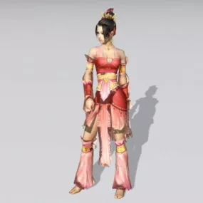 Traditional Chinese Folk Dancer 3d model