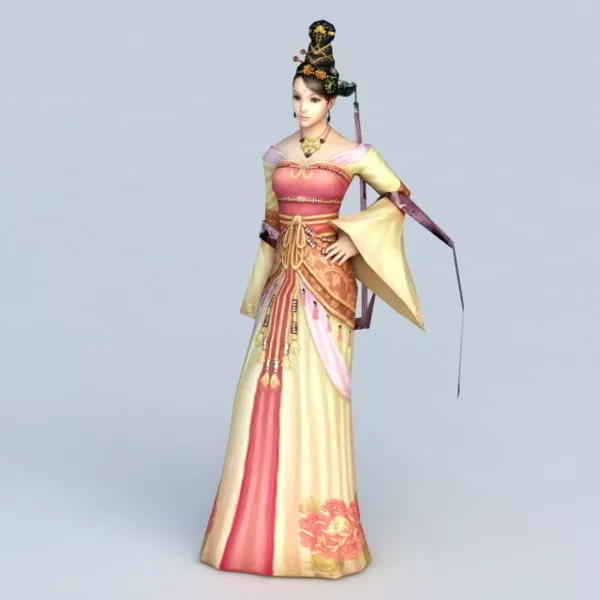 Ancient Asian Dancer 3d model Ancient Asian Dancer 3d model