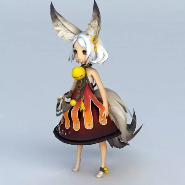 Lowpoly Fox 3d model