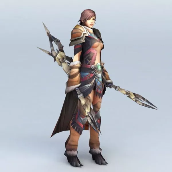 Female Amazon Warrior 3d model Female Amazon Warrior 3d model