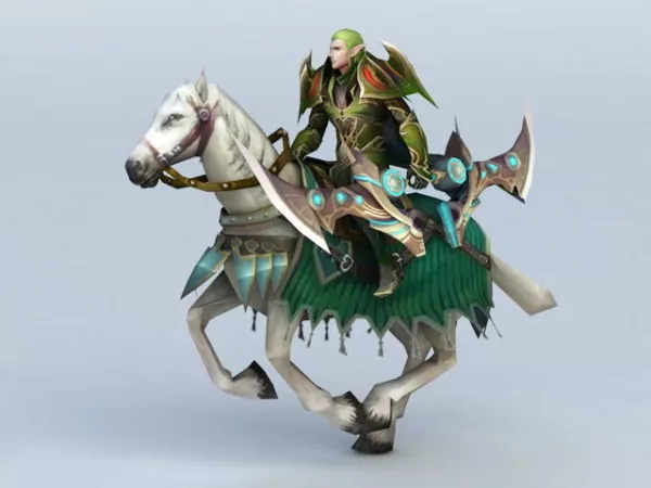 Horse Lama, Cartoon Character Horse 3d model