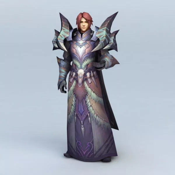 Human Male Warlock 3d model Human Male Warlock 3d model