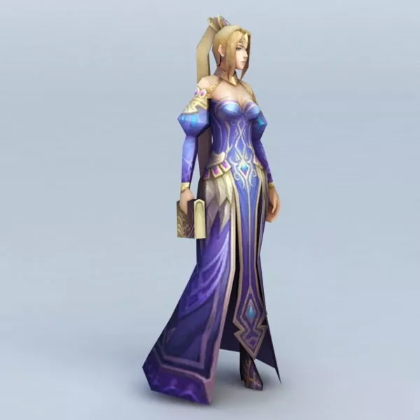 Female Sorceress Character 3d model Female Sorceress Character 3d model