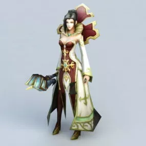 Human Female Priest 3d model