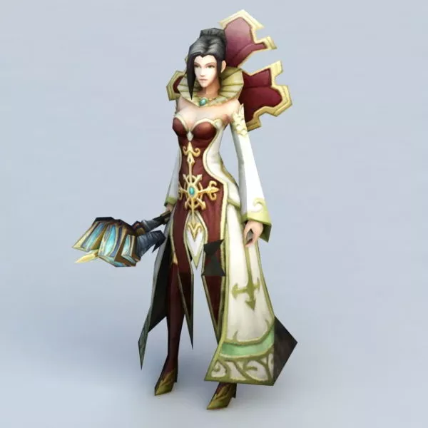 Human Female Priest 3d model Human Female Priest 3d model