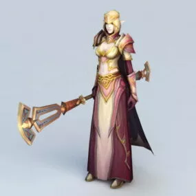 High Elf Female Priest 3d model