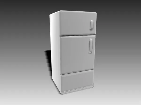 Red Refrigerator Cocacola 3d model