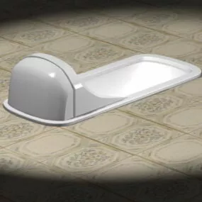 Ceramic Squat Toilet Pan 3d model
