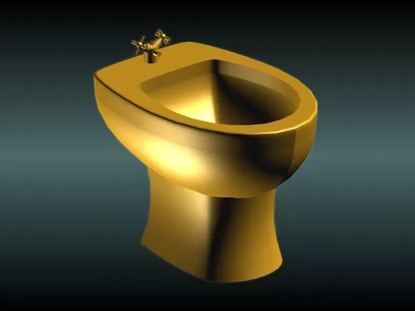 Typical Bidet With Sink 3d model