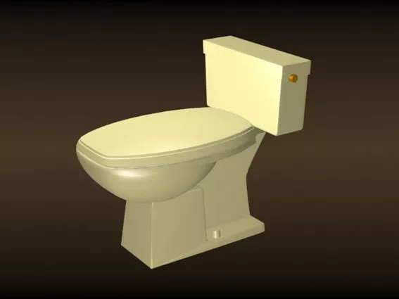 Old-fashioned Toilet 3d model Old-fashioned Toilet 3d model