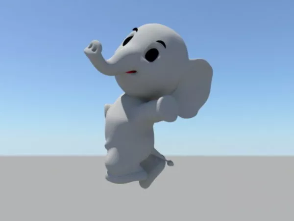 Low Poly Baby Elephant 3d model