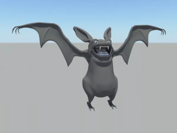 Red Eyes Bat Monster 3d model