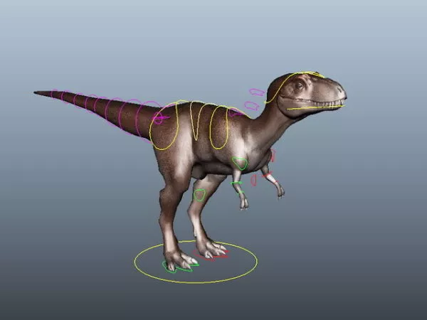 Coelophysis Rig 3d model Coelophysis Rig 3d model
