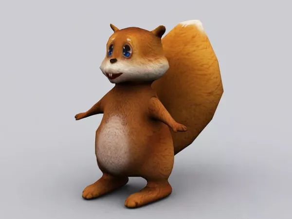 Cute Fat Squirrel 3d model Cute Fat Squirrel 3d model