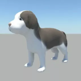 Cute Beagle Puppy 3d model