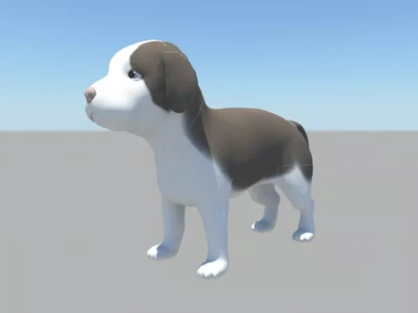Cute Beagle Puppy 3d model Cute Beagle Puppy 3d model