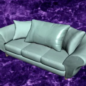 Sky Blue Sofa 3d model