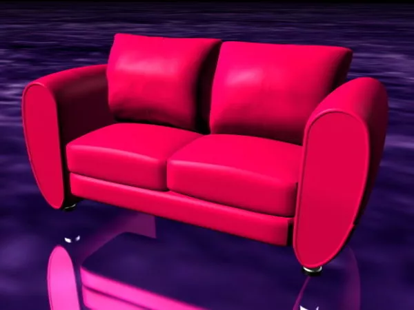 Deep Pink Loveseat 3d model Deep Pink Loveseat 3d model