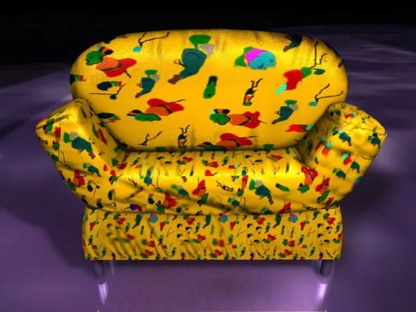 Yellow Sofa Chair 3d model Yellow Sofa Chair 3d model
