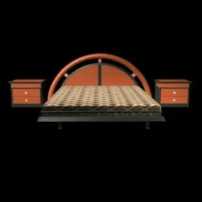 Elegant Double Bed 3d model