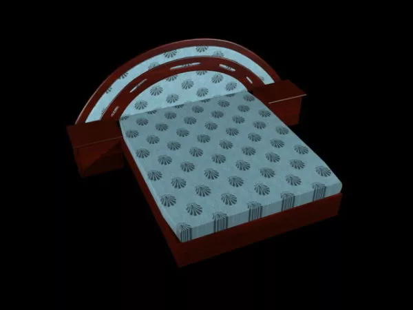 Rosewood Platform Bed 3d model Rosewood Platform Bed 3d model