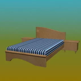 Bed And Nightstands 3d model