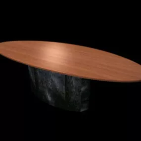 Oval Dining Table 3d model