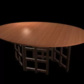 Oval Dining Table 3d model
