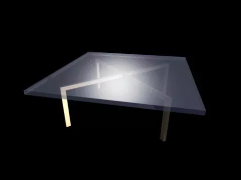 Square Glass Coffee Table 3d model Square Glass Coffee Table 3d model