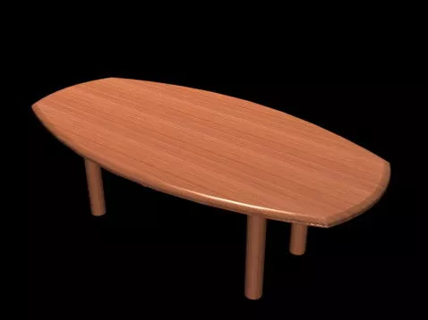 Oval Coffee Table 3d model Oval Coffee Table 3d model