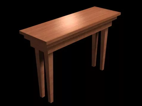 Narrow Console Table 3d model Narrow Console Table 3d model