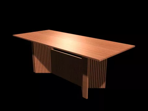 Modern Wood Dining Table 3d model Modern Wood Dining Table 3d model