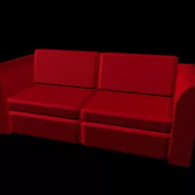 Red Loveseat 3d model