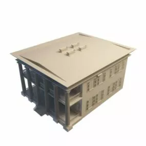 Greek Revival Style Home 3d model