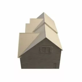 House With Two Car Garage 3d model