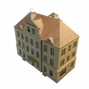 Vintage Terraced House 3d model