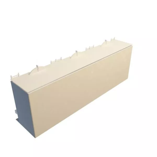 Brick Apartment Building 3d model