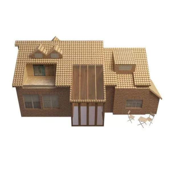 Rural Residential House 3d model Rural Residential House 3d model