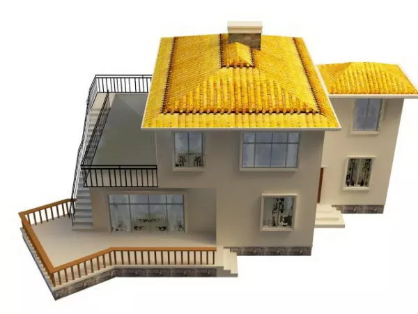 Simple Villa Modern Style 3d model