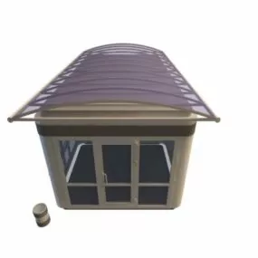 Smoking Room In Public Place 3d model