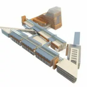 Commercial-residential Complex 3d model
