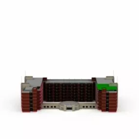 U Shaped Apartment Buildings 3d model