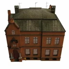 Vintage Apartment Building 3d model