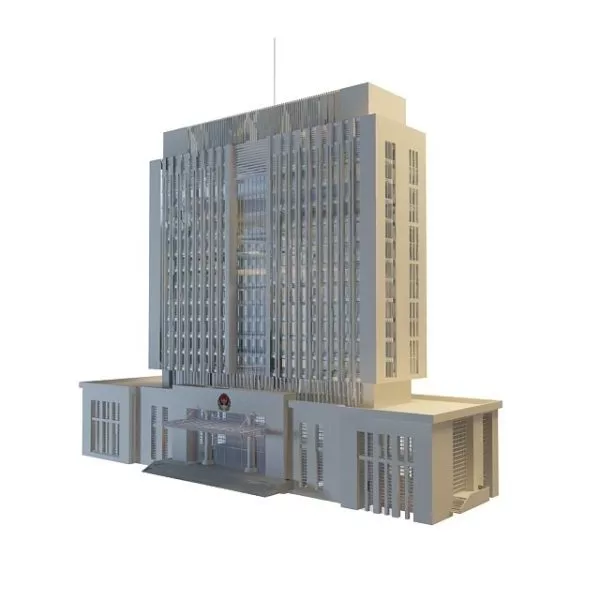 Chinese Government Office Building 3d model Chinese Government Office Building 3d model