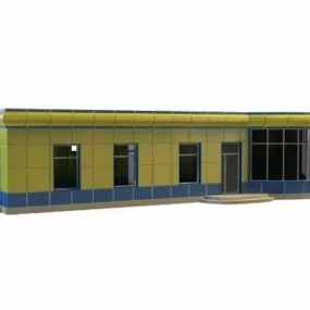 Station Waiting Room Building 3d model