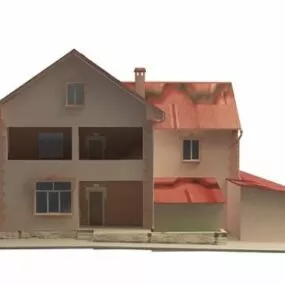 Vintage Villa Building 3d model