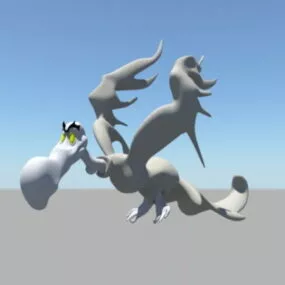Animated Cartoon Vulture 3d model