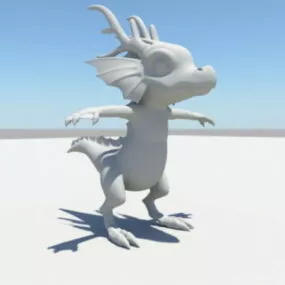 Cute Baby Dragon 3d model