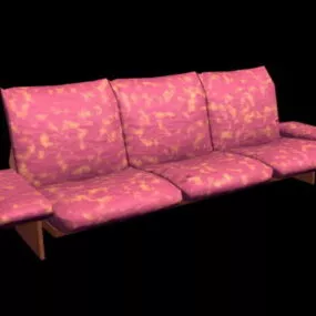 Floral Print Sofa 3d model